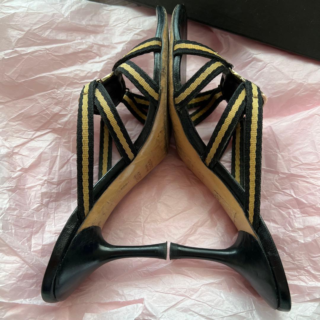 【中古】GUCCI グッチ ミュール サンダル ヒール レア
