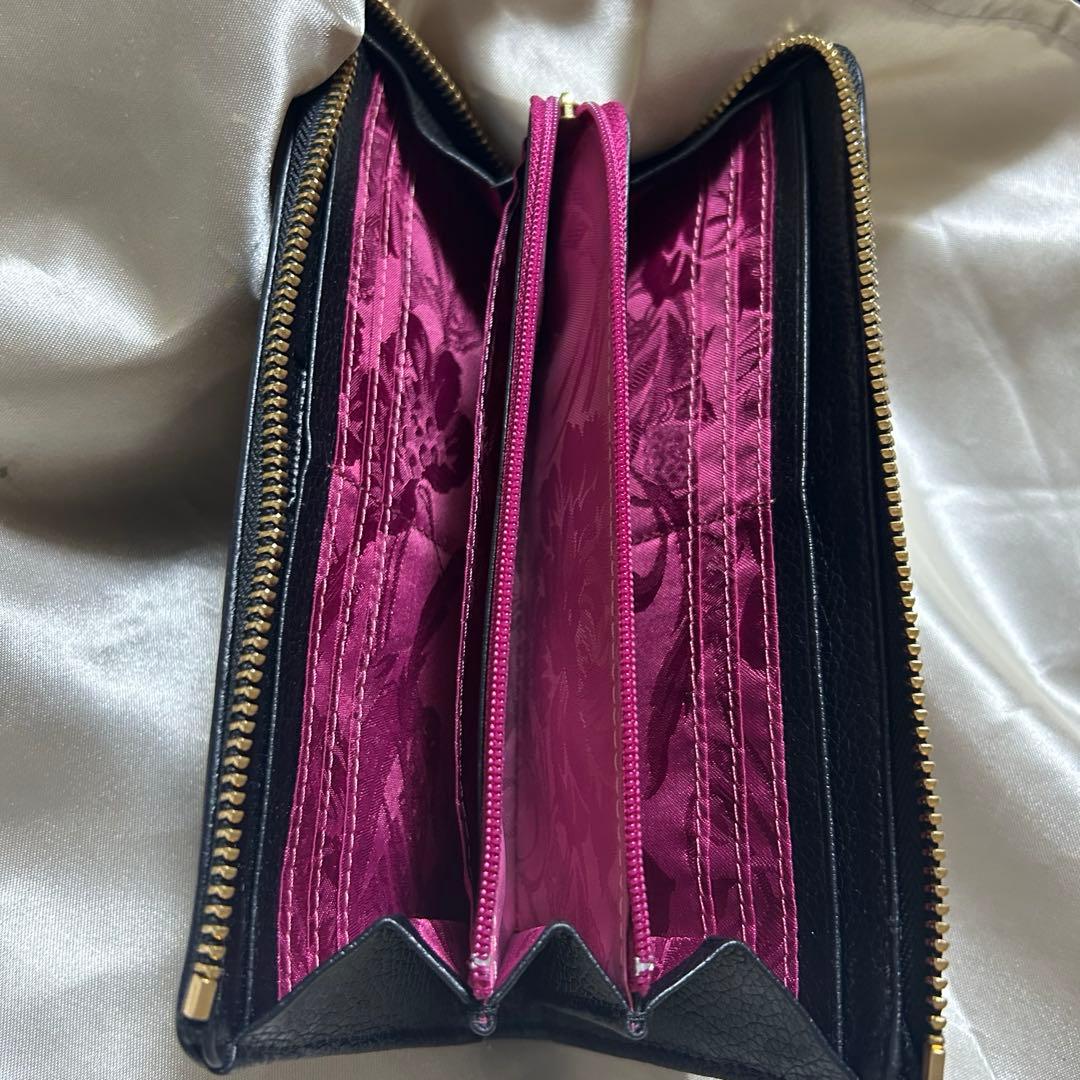 Think Bee! シンクビー　オーバーザレインボー L型　長財布　刺繍黒