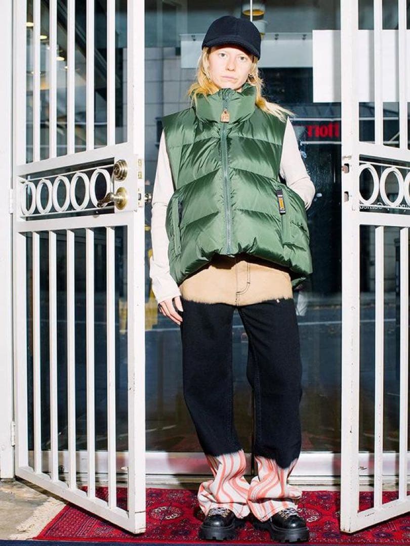 KAPITAL Burger-KEEL リップストップナイロン ダウンベスト