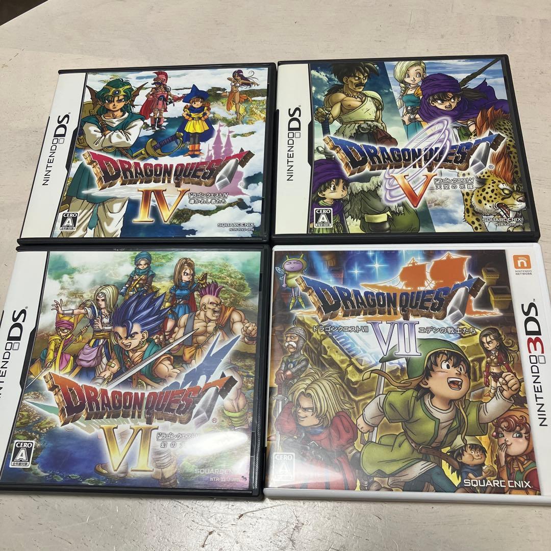 ニンテンドーDSi LL本体 箱無し ドラクエⅣ V Ⅵ Ⅶ(3DS用ソフト)