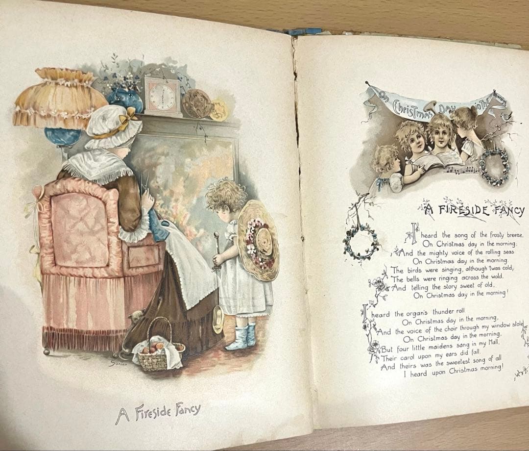 No316 希少 古書 洋書 絵本 児童書　アンティーク　ビクトリア　詩集　童謡