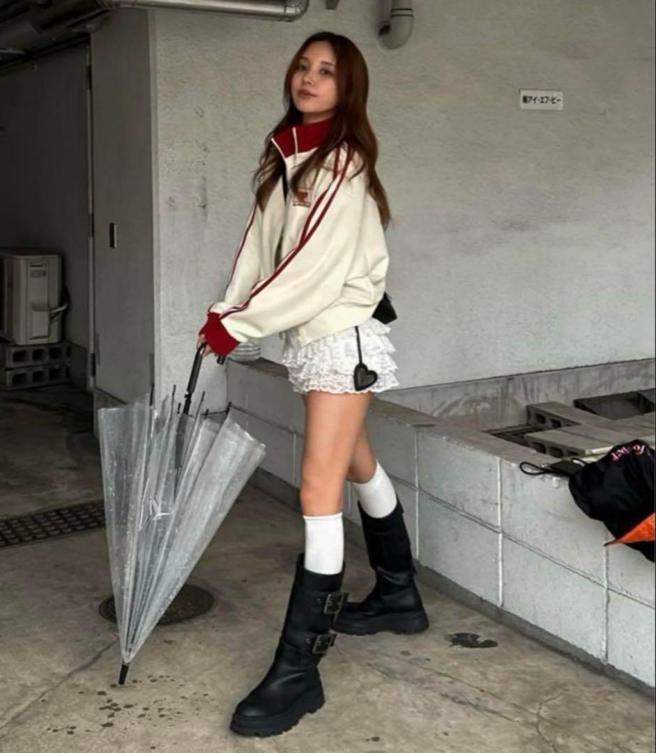 aclent レースフリルショートパンツ