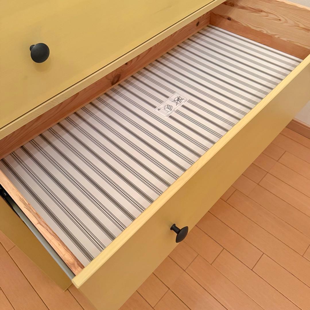 IKEA HEMNES イケア ヘムネス 3段 チェスト イエロー