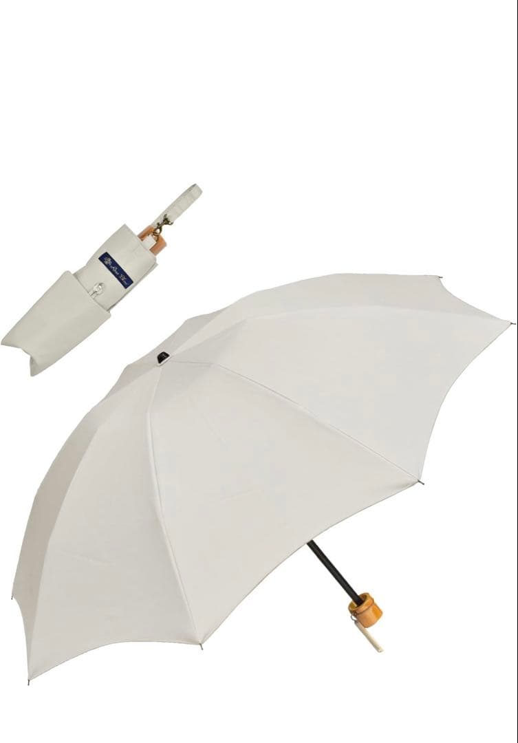 Rose Blanc ライトグレージュ　折り畳み日傘