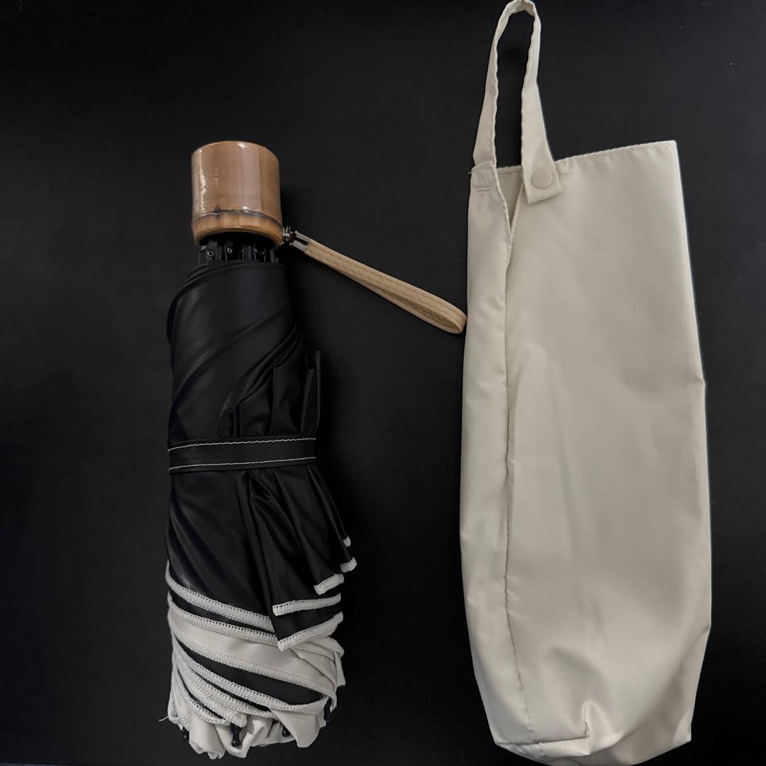 Rose Blanc ライトグレージュ　折り畳み日傘