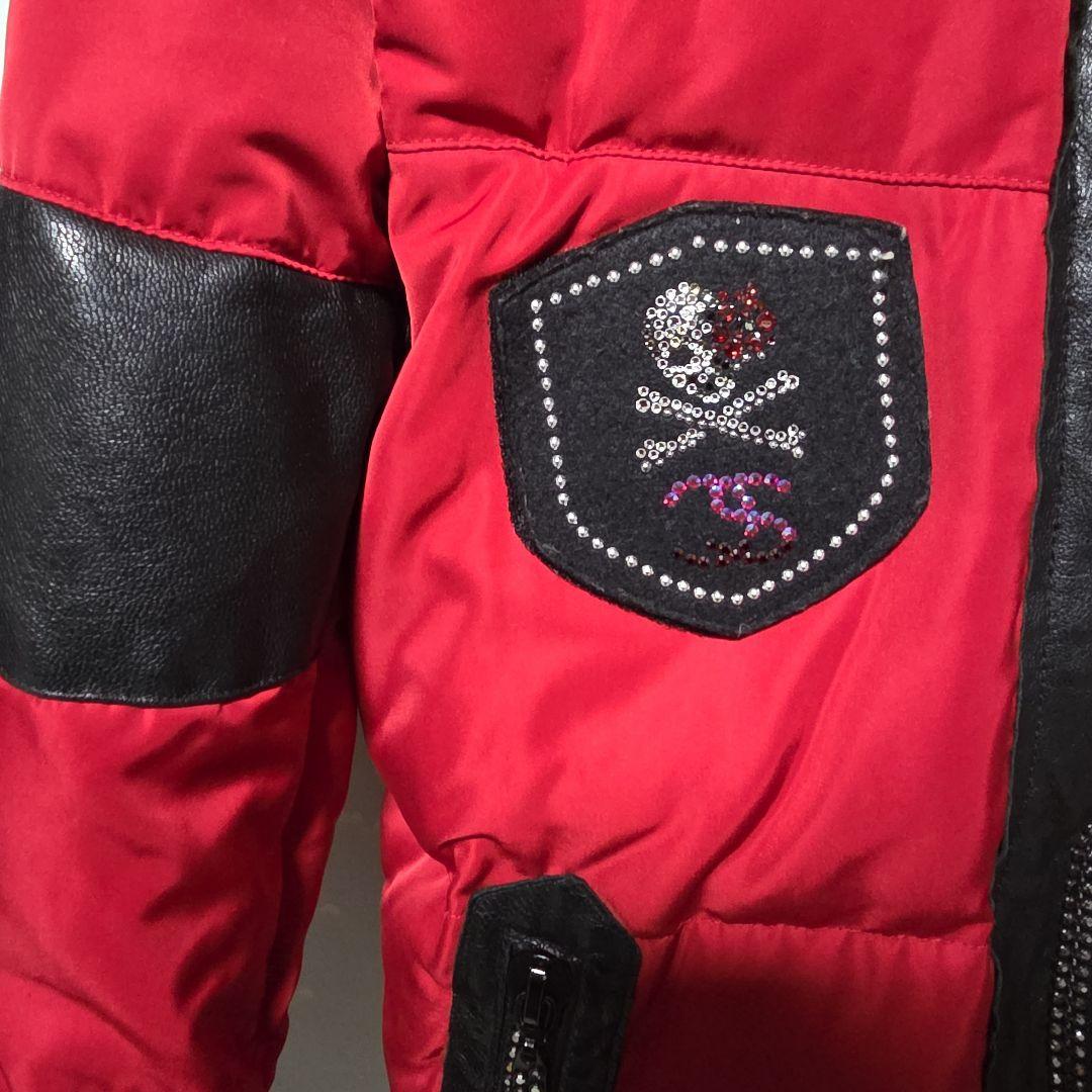フランシストモークス　豪華スワロフスキー　レッドダウンジャケット　2 M