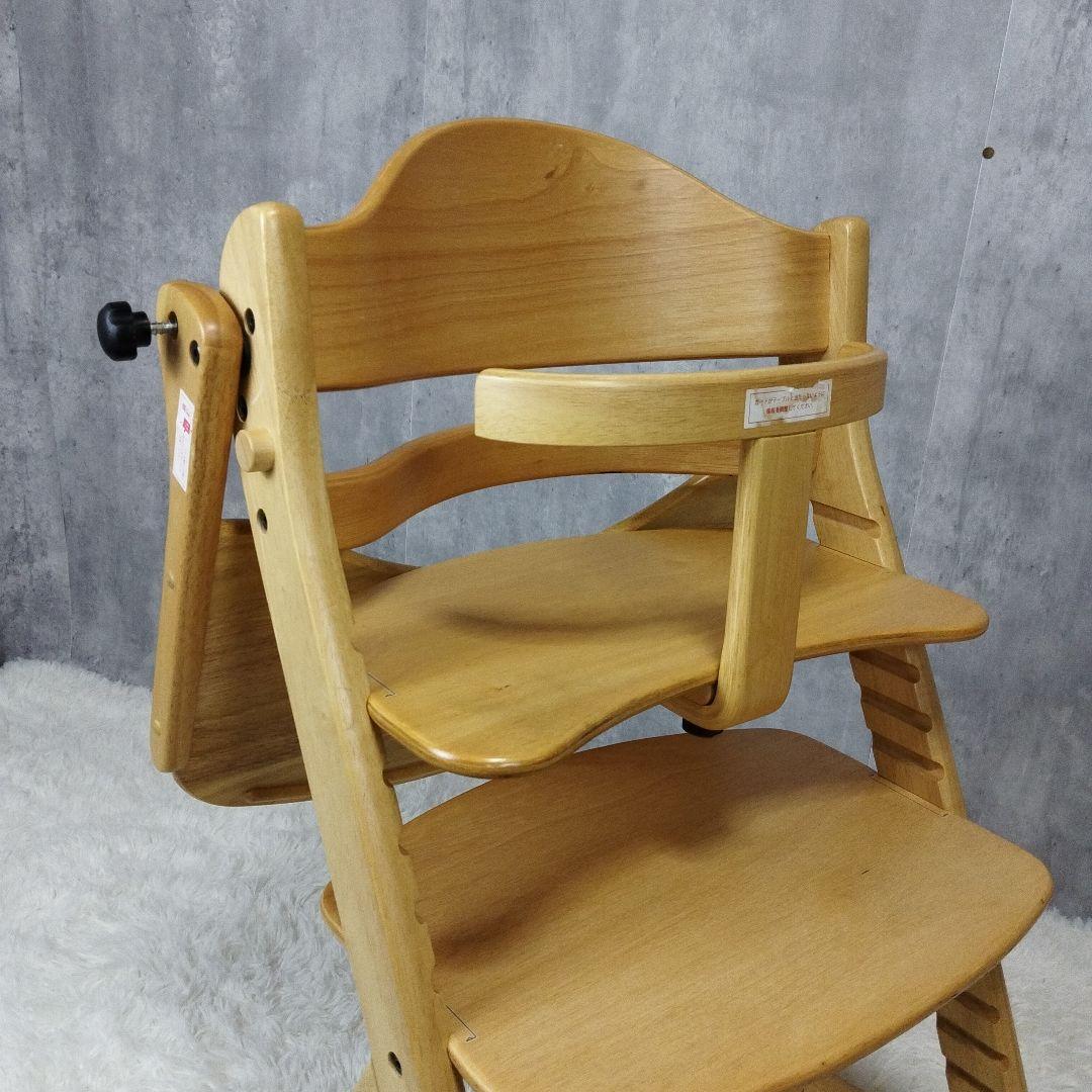 【美品】大和屋 すくすくチェア イーエヌ テーブル&ガード付 木製 ベビーチェア