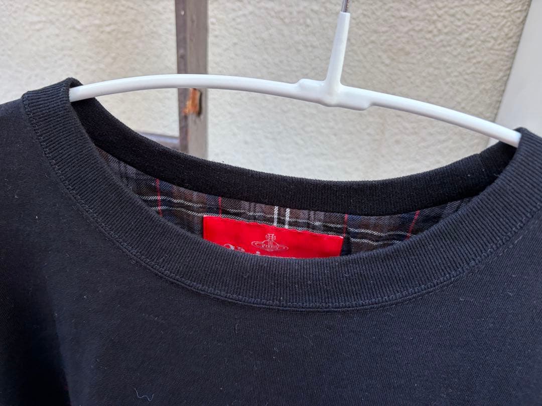 タータンチェックブロッキングポイントスリーブトップ