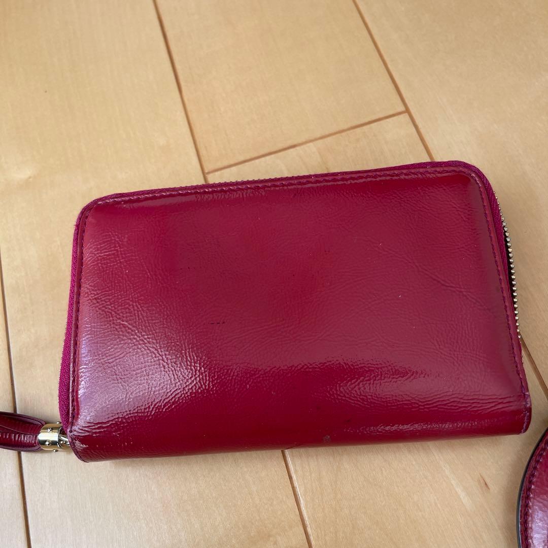 GUCCI バーガンディ 財布とケースセット