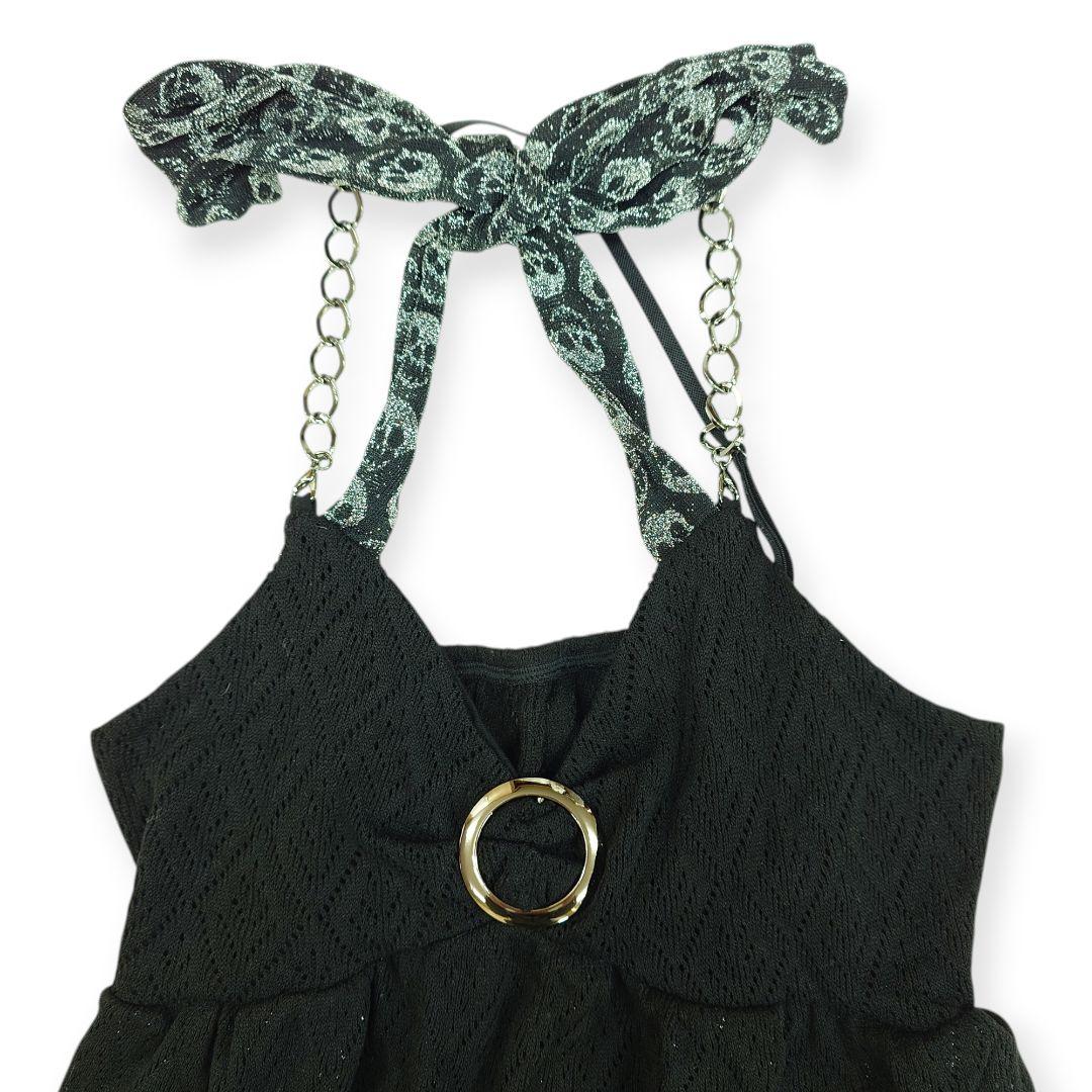 【新品】d.i.a. ドクロ スカル チェーン付き ホルターネック キャミソール