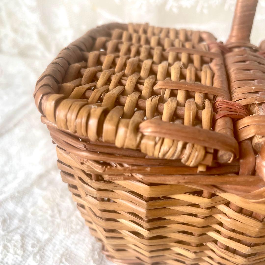 mois★2点おまとめ スクエアドールパニエ　フランスアンティーク&布花