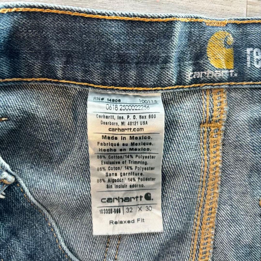 【Carhartt】ダブルニー デニム フェード良好 ゴールデンサイズ#501