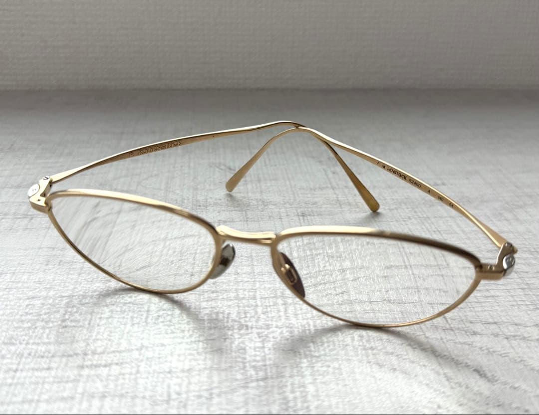 ★ローデンストック R2490 950装飾 メタルフレーム 度入メガネ