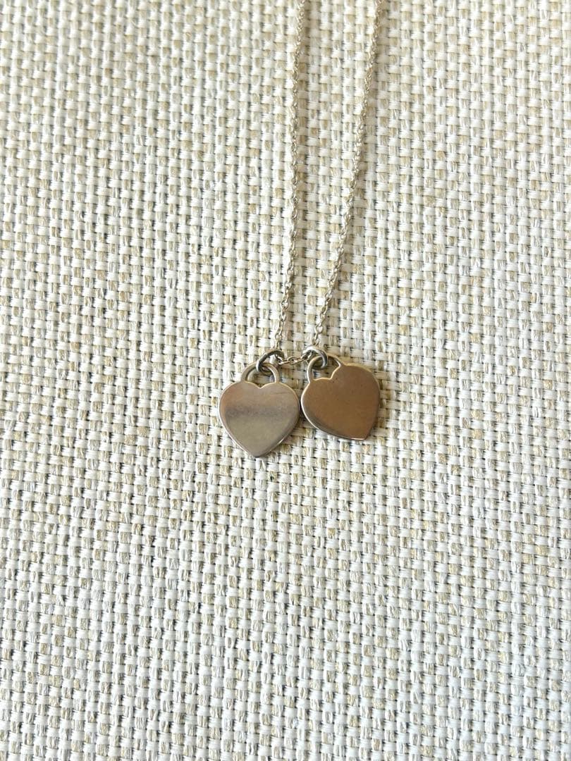 【美品】Tiffany &Co.ハートチャームネックレス