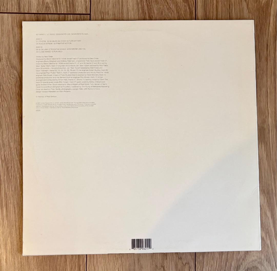 New Order Get Ready レコード 2001年オリジナル盤