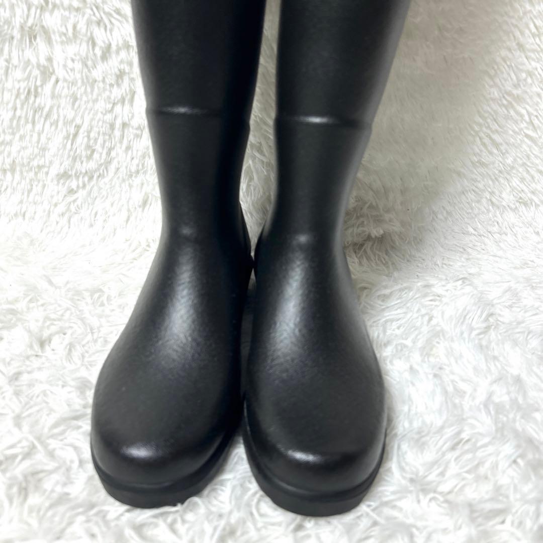 【未使用級】AIGLE ミスジュリエットAラバーブーツ ブラック 36 23cm