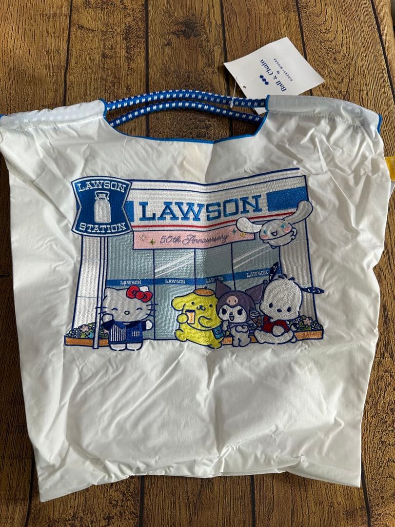 ボール&チェーン×ローソン×サンリオ　トートバッグ　ホワイト