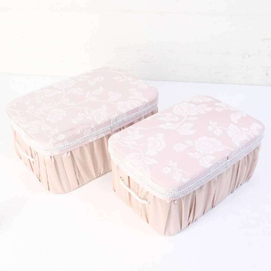 ジェニファーテイラー 収納ボックス 2個セット エアルームピンク クラシカル