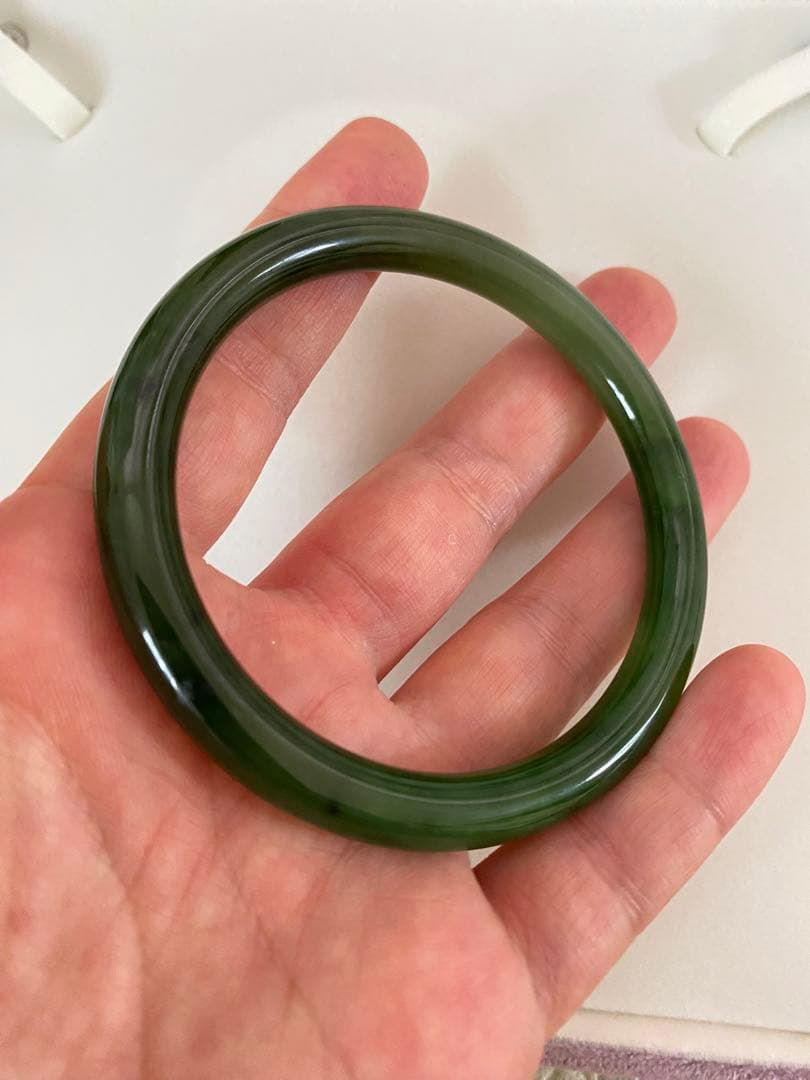 和田玉ホータン玉ブレスレット、60mmサイズ