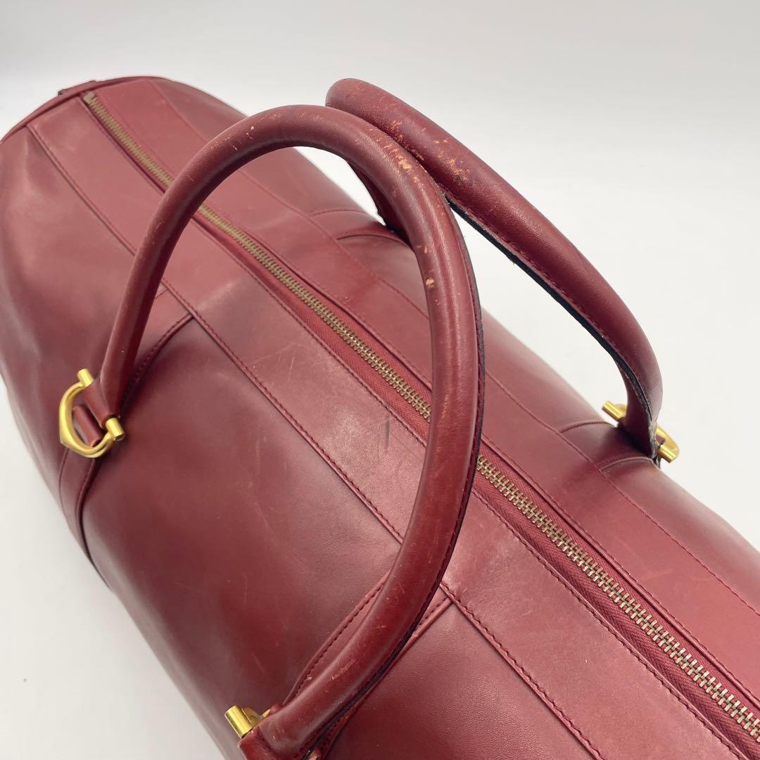 【大容量】Cartier カルティエ マストライン ボストンバッグ ボルドー