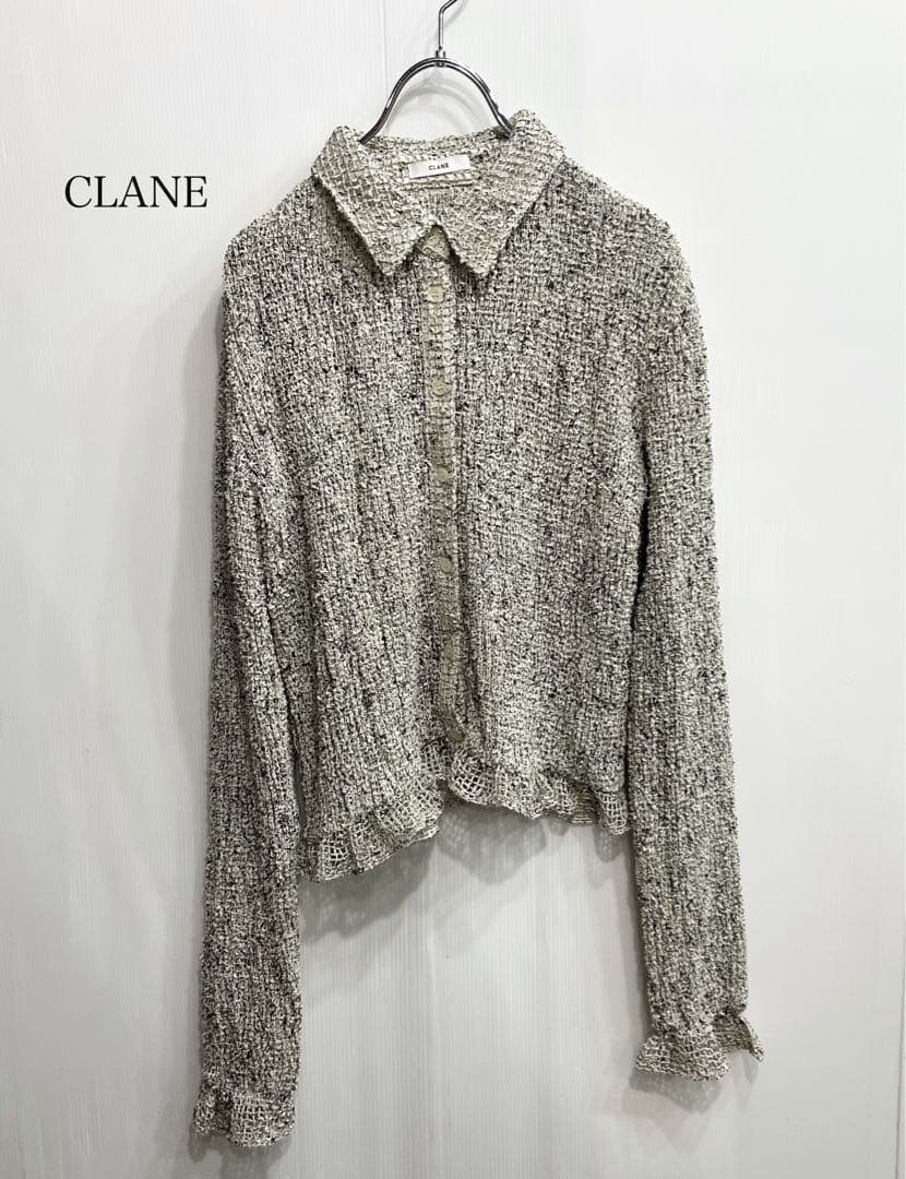 CLANE クラネ MIX MESH GATHER SHIRT 2