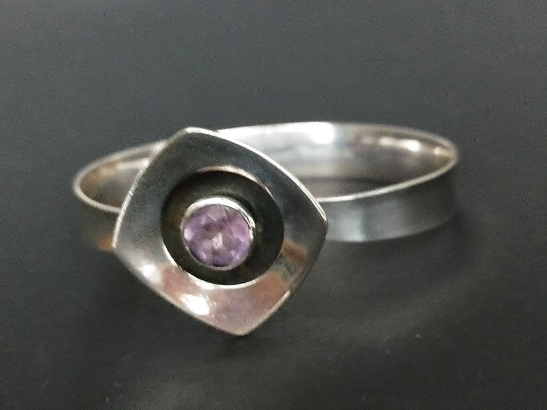 北欧ヴィンテージ　スウェーデン ALTON アルトン工房 アメジストのバングル