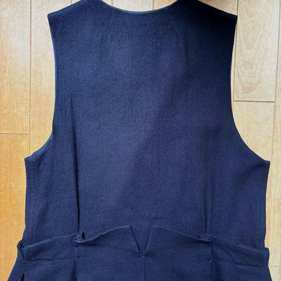 ワイズ／ロングワンピース／ジャンパースカート／ウール／ネイビー／ヨウジヤマモト