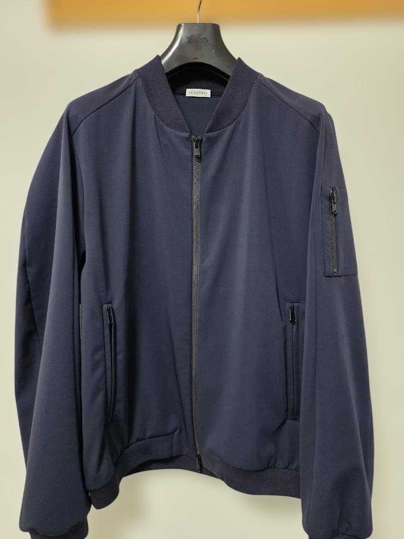 【美品】クロスクローゼット　マットツイスト ダブルジャージ ネイビー　Lサイズ