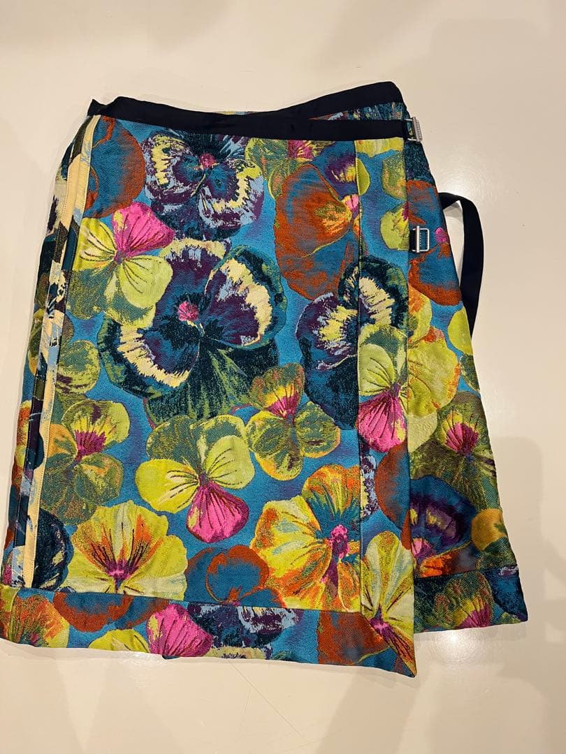 CABaN フラワージャカード リバーシブルラップスカートsacaitomoma