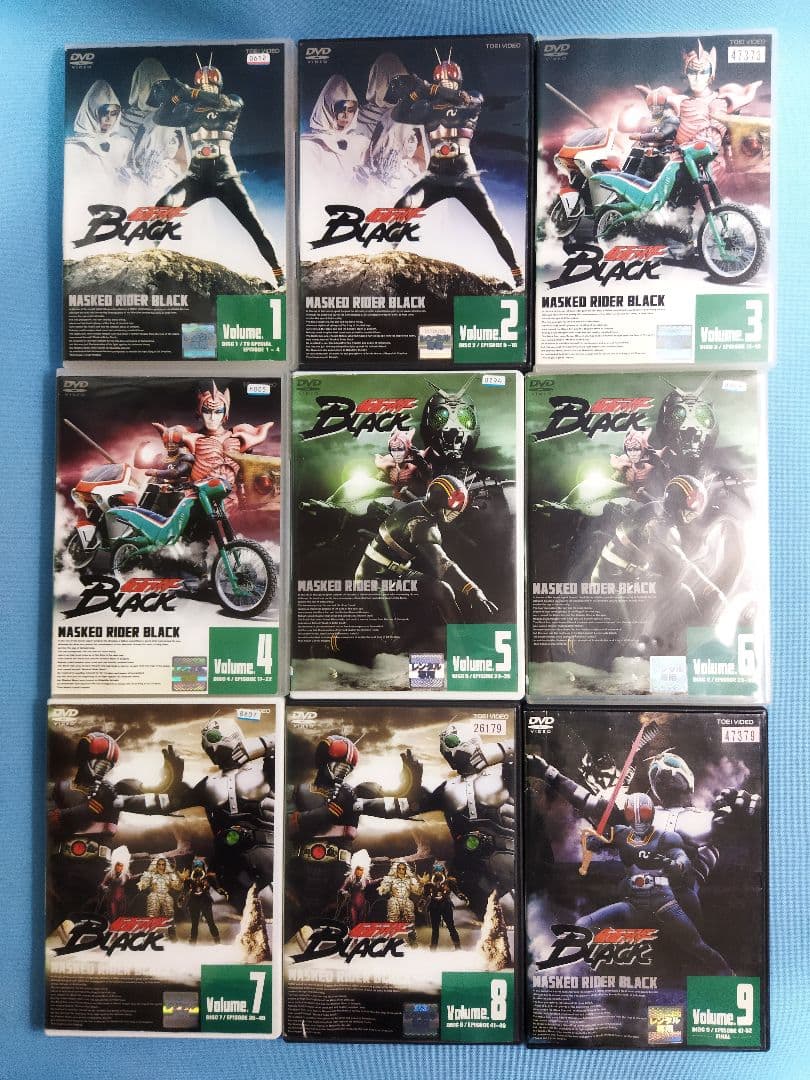 仮面ライダー BLACK　レンタルアップ DVD 全巻　全9巻セット