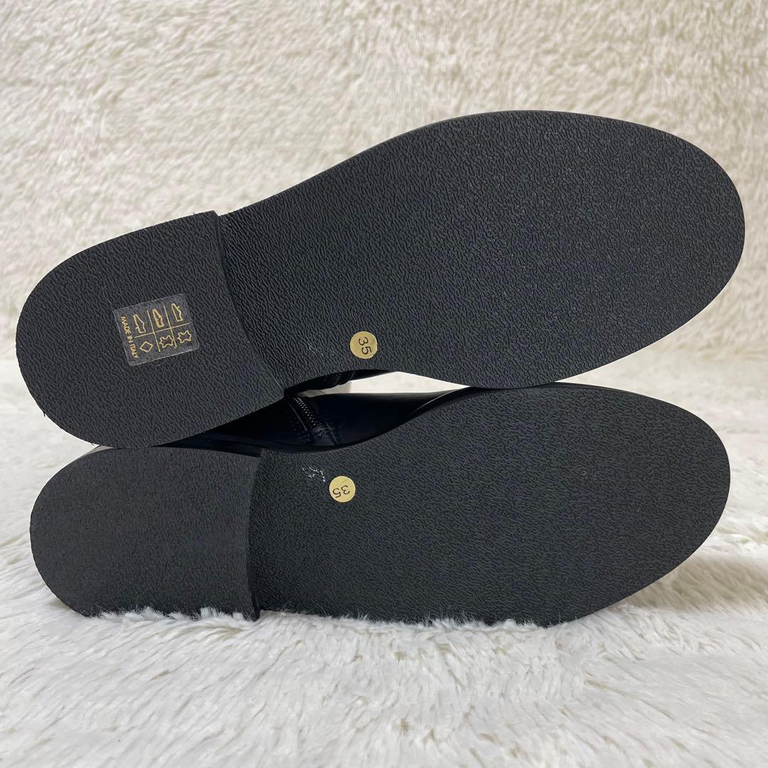 新品未使用品✨定価5万　ナポレオーニ　イタリア製　ロングブーツ　本革　22.5