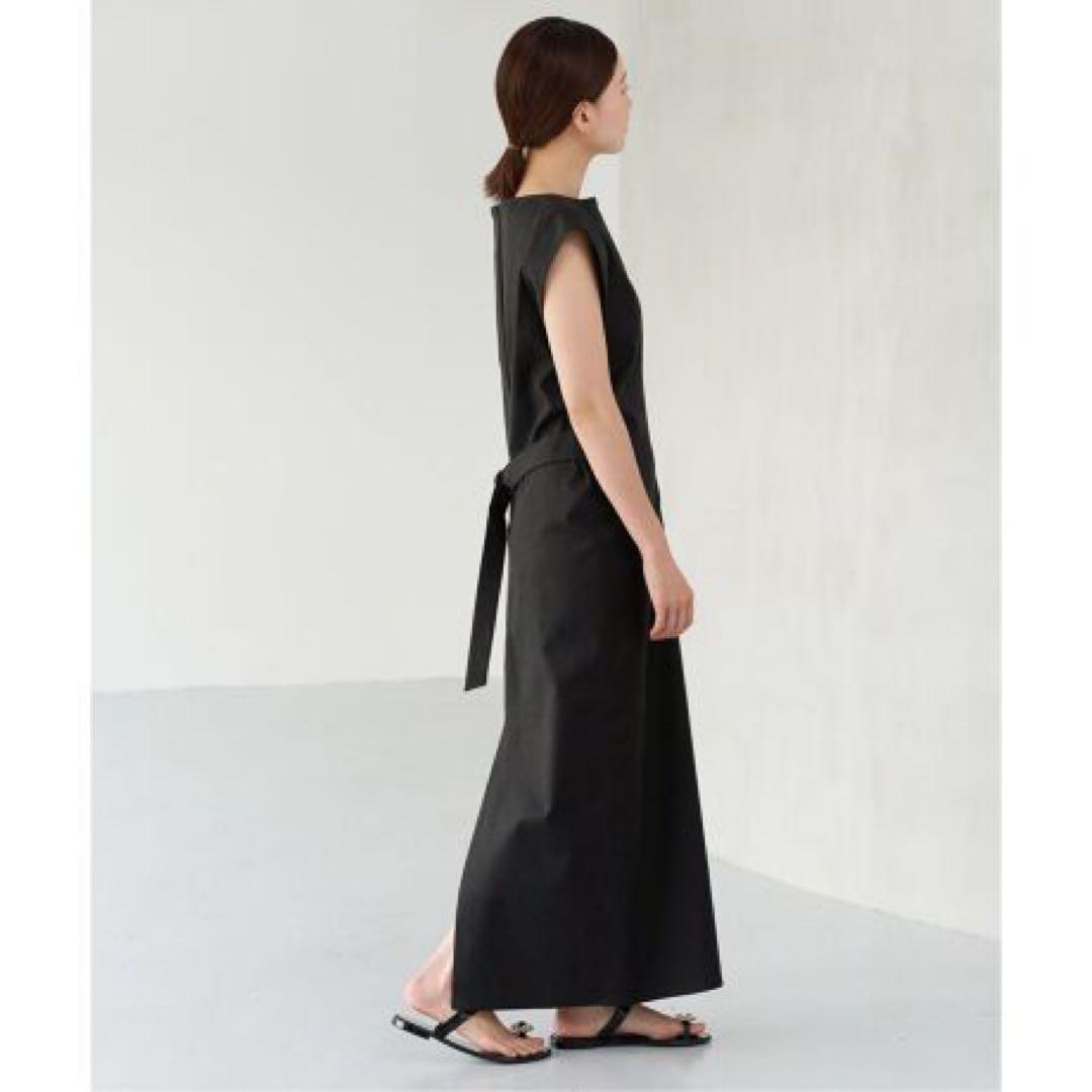 イエナ ストレッチリネンワンピース ブラック