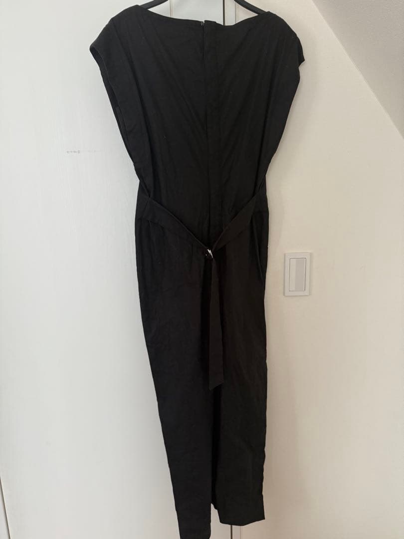 イエナ ストレッチリネンワンピース ブラック