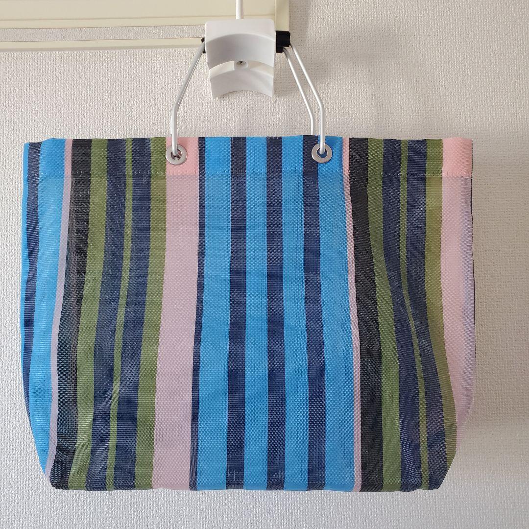 【美品】MARNI ストライプ マーケットバッグ