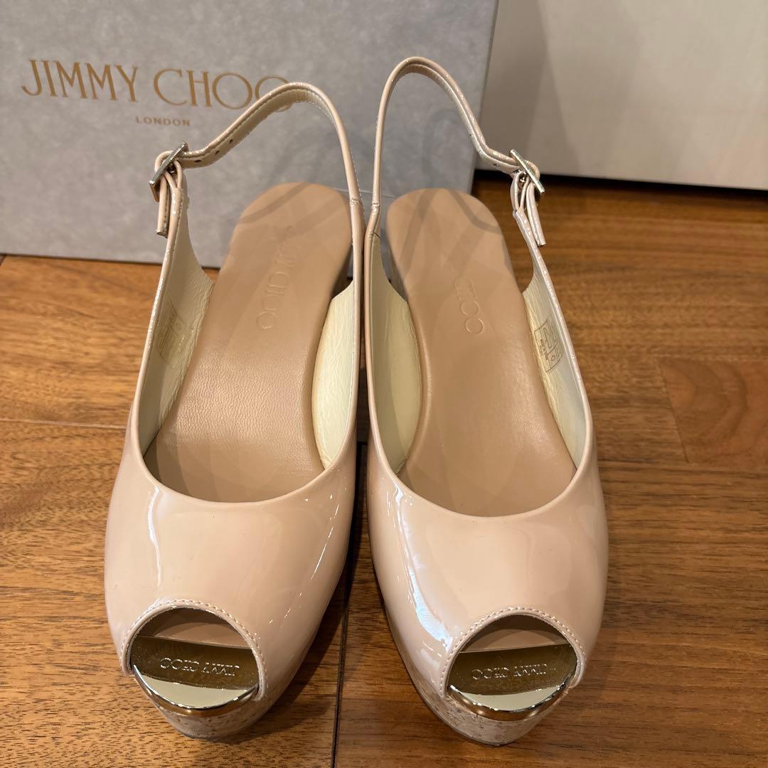JIMMY CHOO PRAISEパウダーピンク サンダル 37