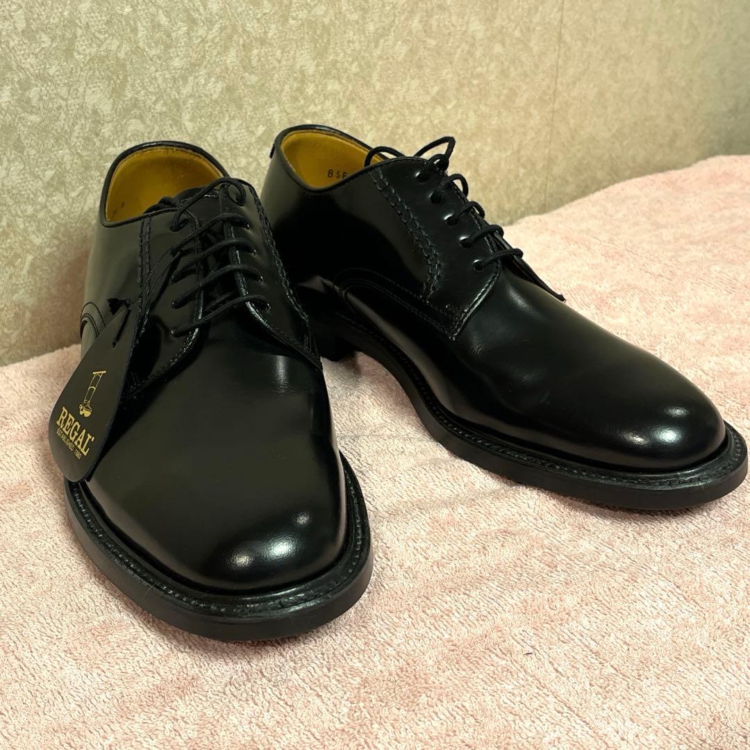 【未使用】REGAL 革靴　レザーシューズ　プレーントゥ　ブラック　24.0cm