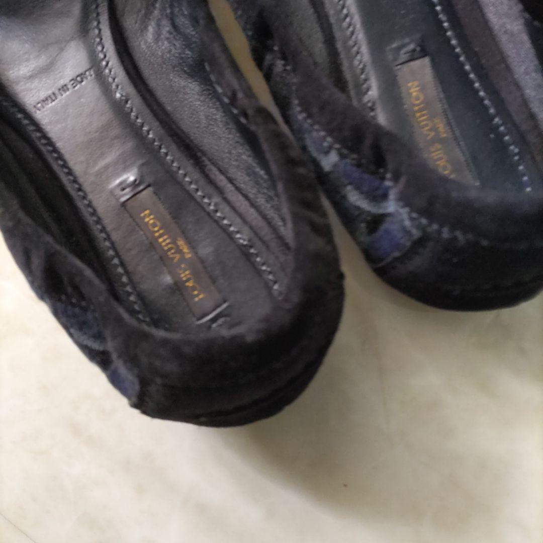 1回着用　LOUIS VUITTON ネイビー フラットシューズ美品　正規品