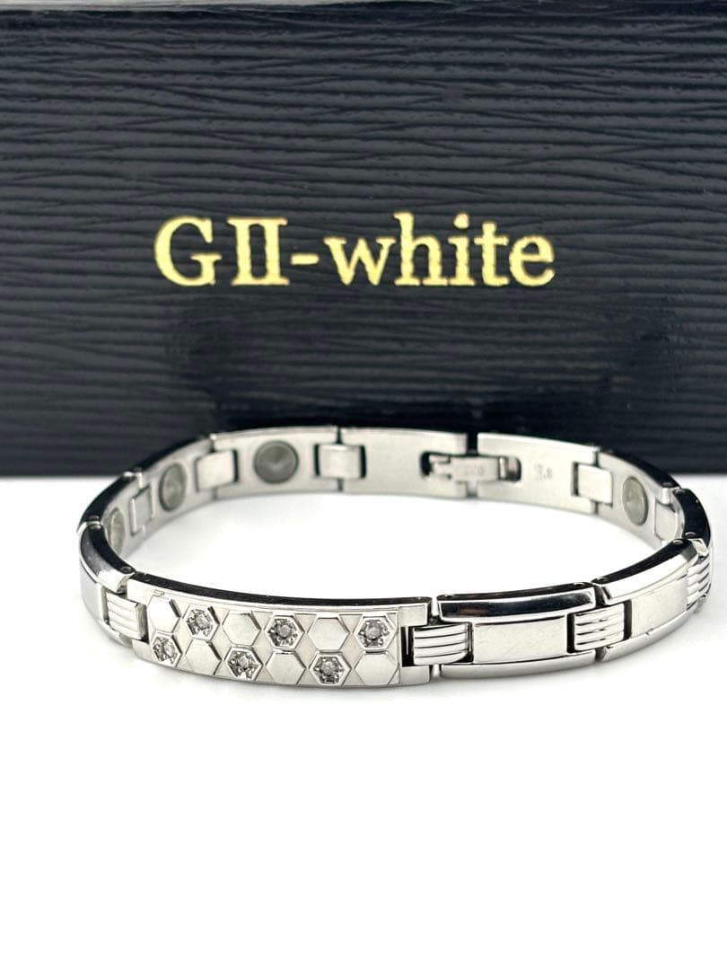 GⅡ White 高波動超合金 ゲルマニウムブレスレット