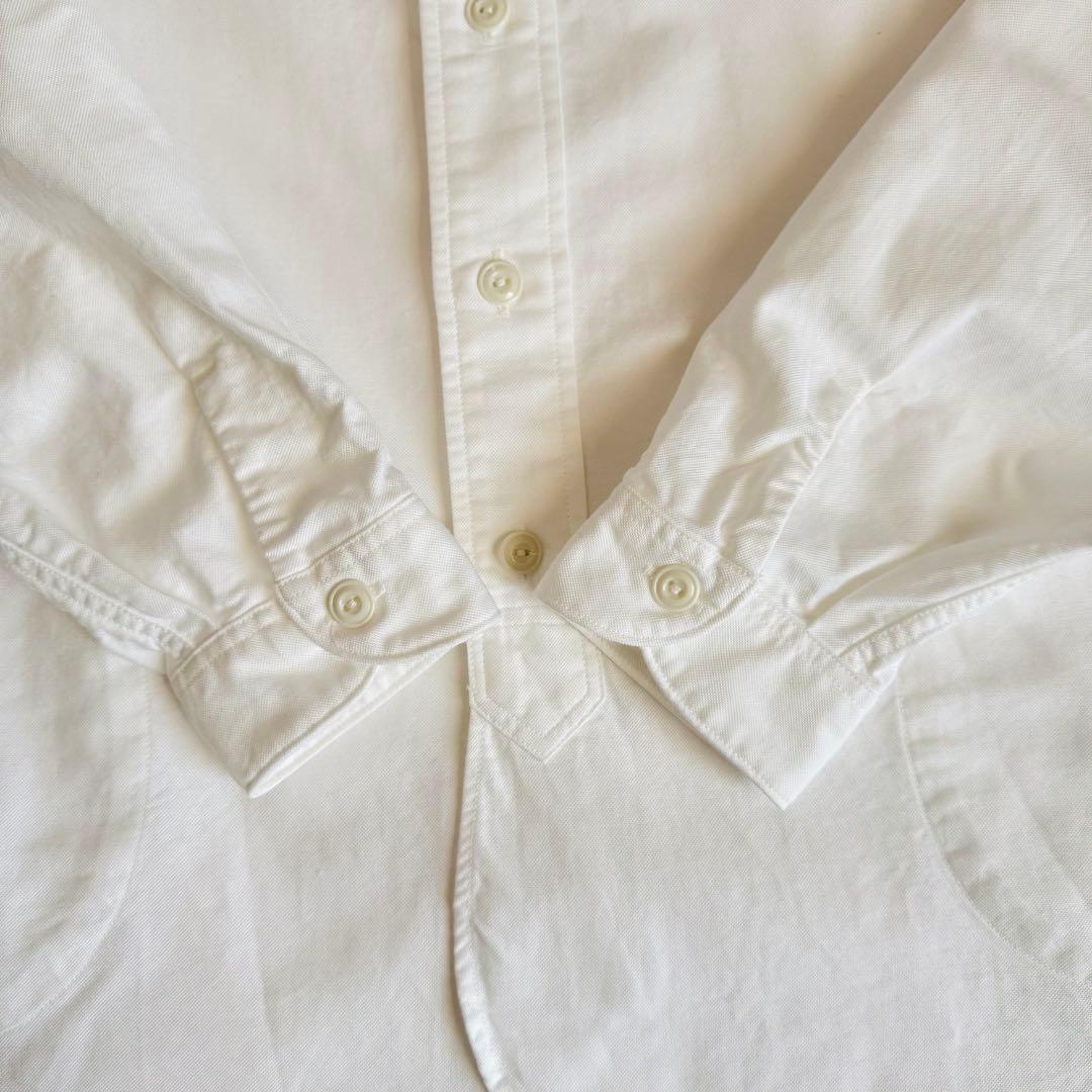 【美品】DANTON ダントン バンドカラーシャツ ホワイト 38 ゆったり