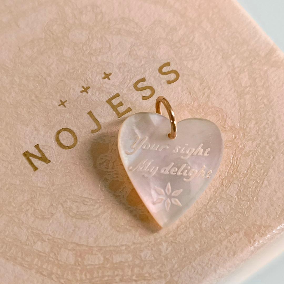 NOJESS　K10 　チェーン　ネックレス　+　シェル　ハート　鳥　チャーム