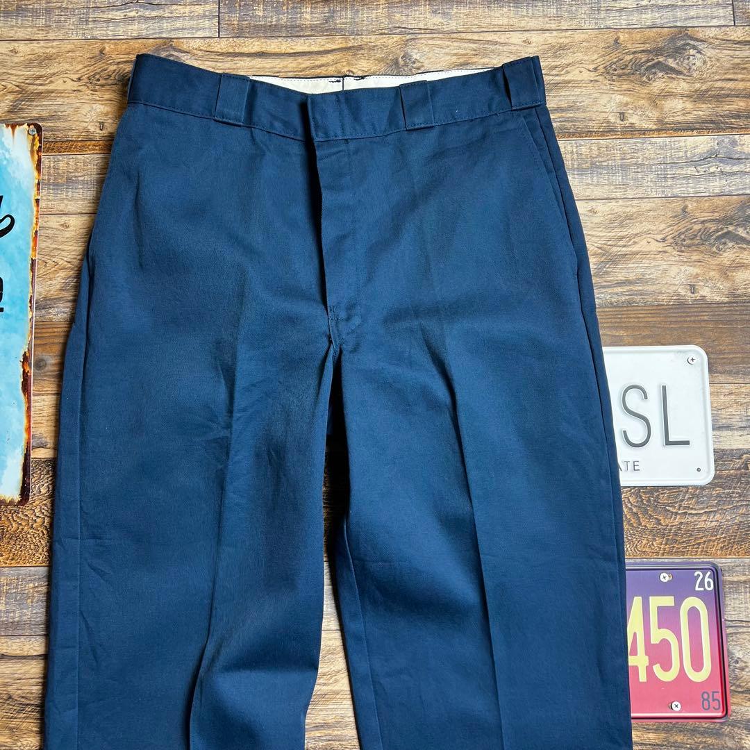 お*し様 90s USA製 Dickies 874 ワークパンツ ネイビー W3