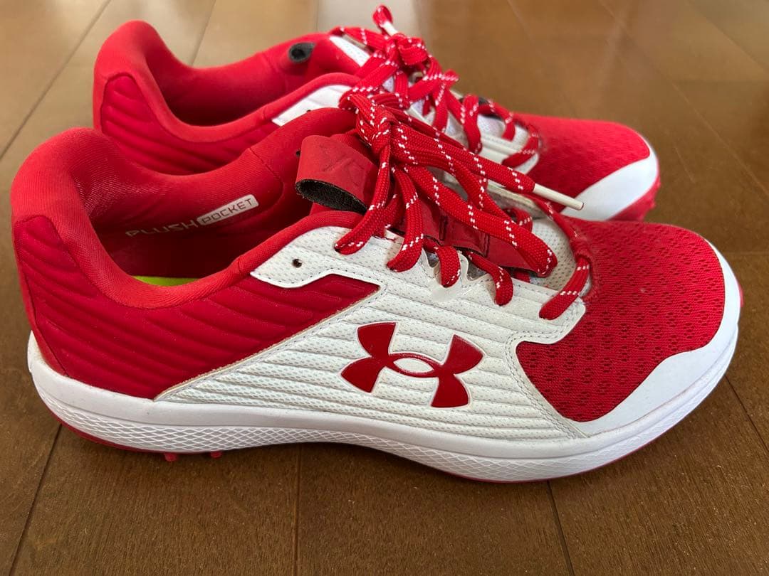 イ*輩様 Under Armour トレーニングシューズ レッド/ホワイト