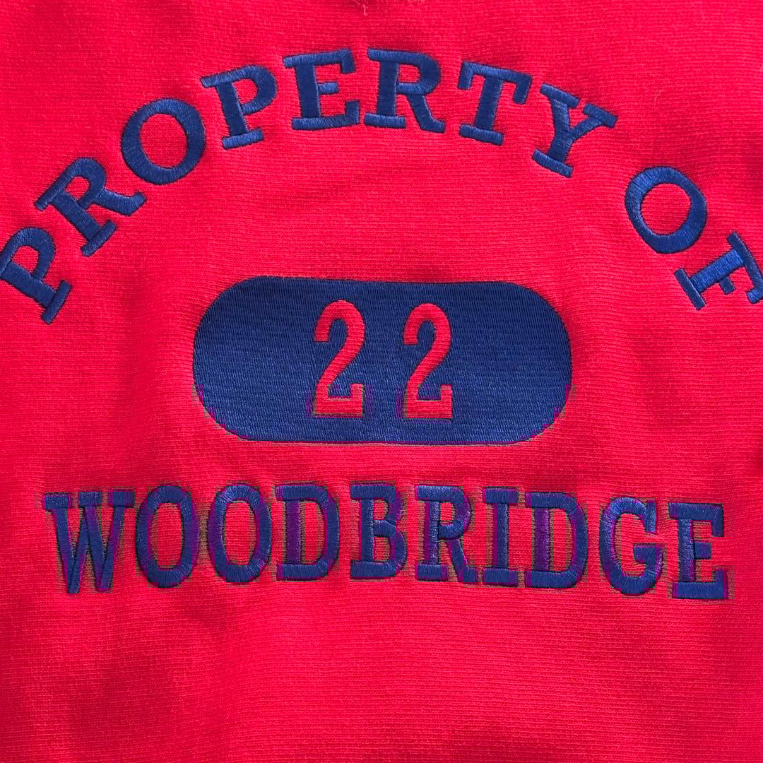 【刺繍ロゴ】チャンピオンスウェット リバースウィーブ L 青タグ 赤 70s復刻