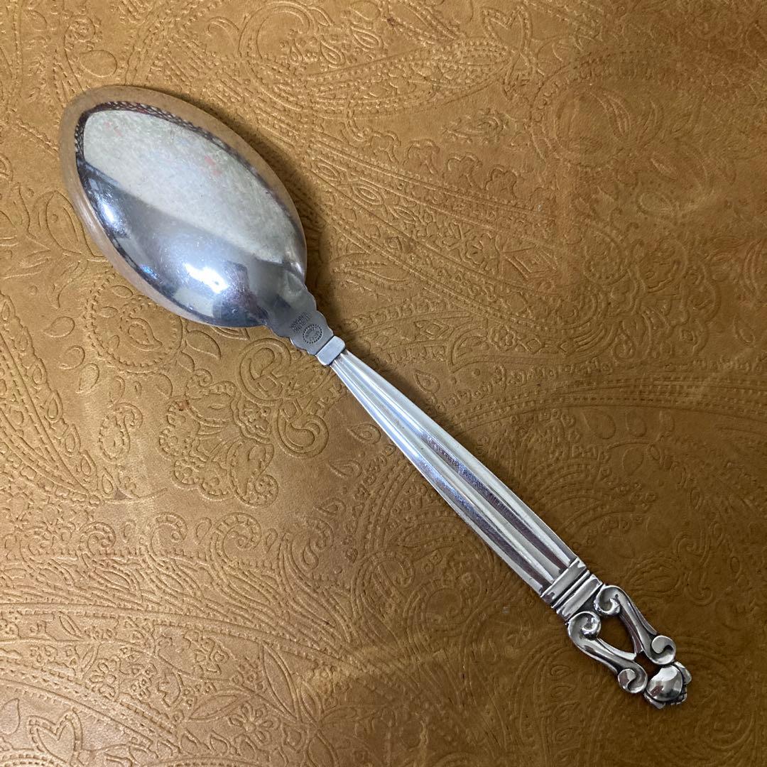 【ジョージジェンセン】純銀/約120g ディナースプーン 2点【エコーン】