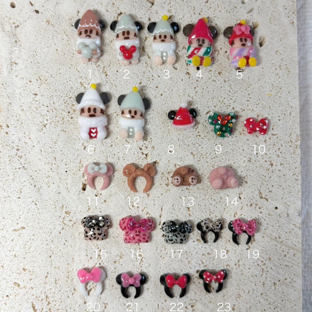 【即日発送可】クリスマスディズニー　3dネイルパーツ　【オーダーページ】