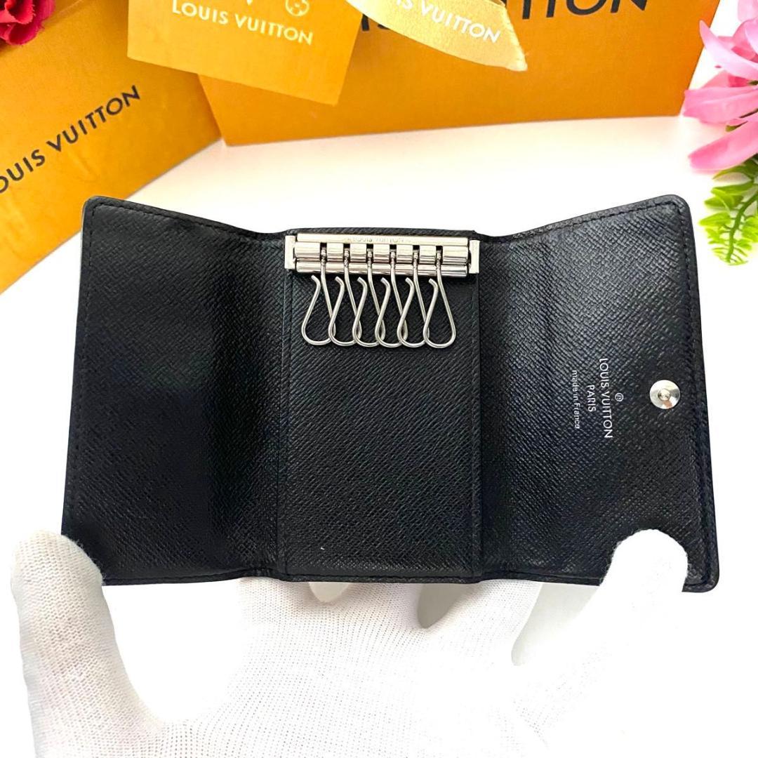 ルイ ヴィトン◎ミュルティクレ6 ダミエ グラフィット キーケース　6連 黒