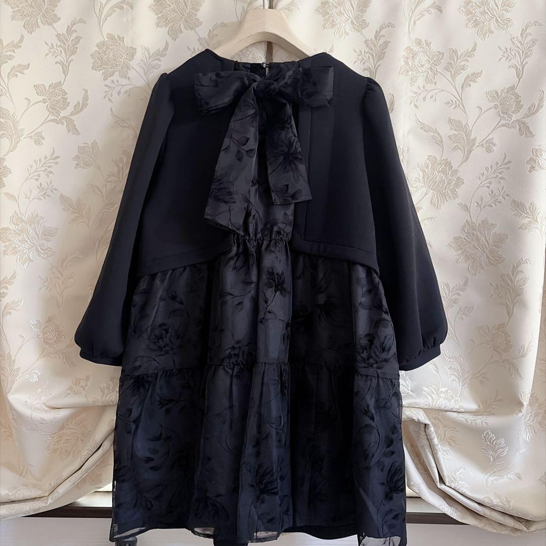 美品 大きいサイズ ローズティアラ オーガンジー チュニックワンピース