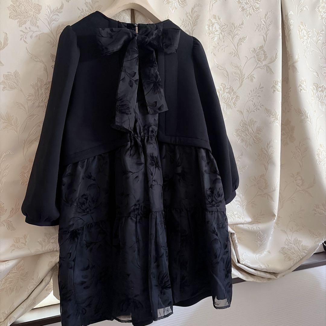 美品 大きいサイズ ローズティアラ オーガンジー チュニックワンピース