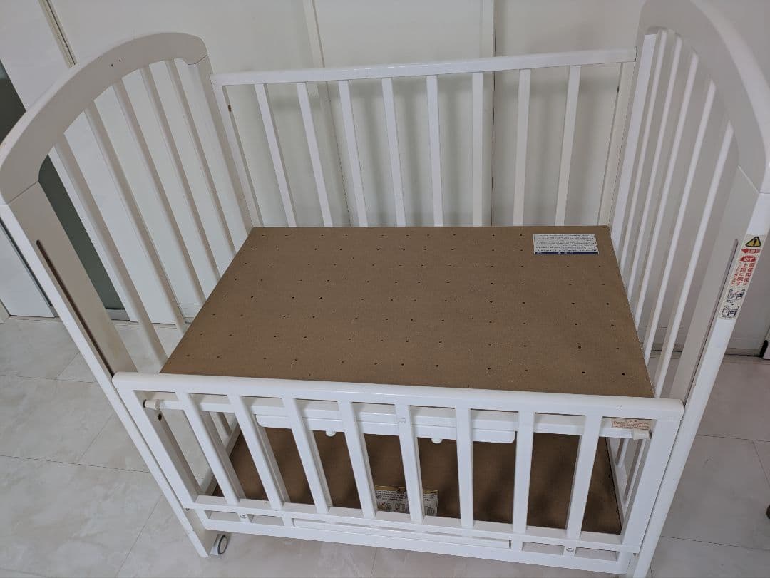 木製ベビーベッド KATOJI 白 ホワイト