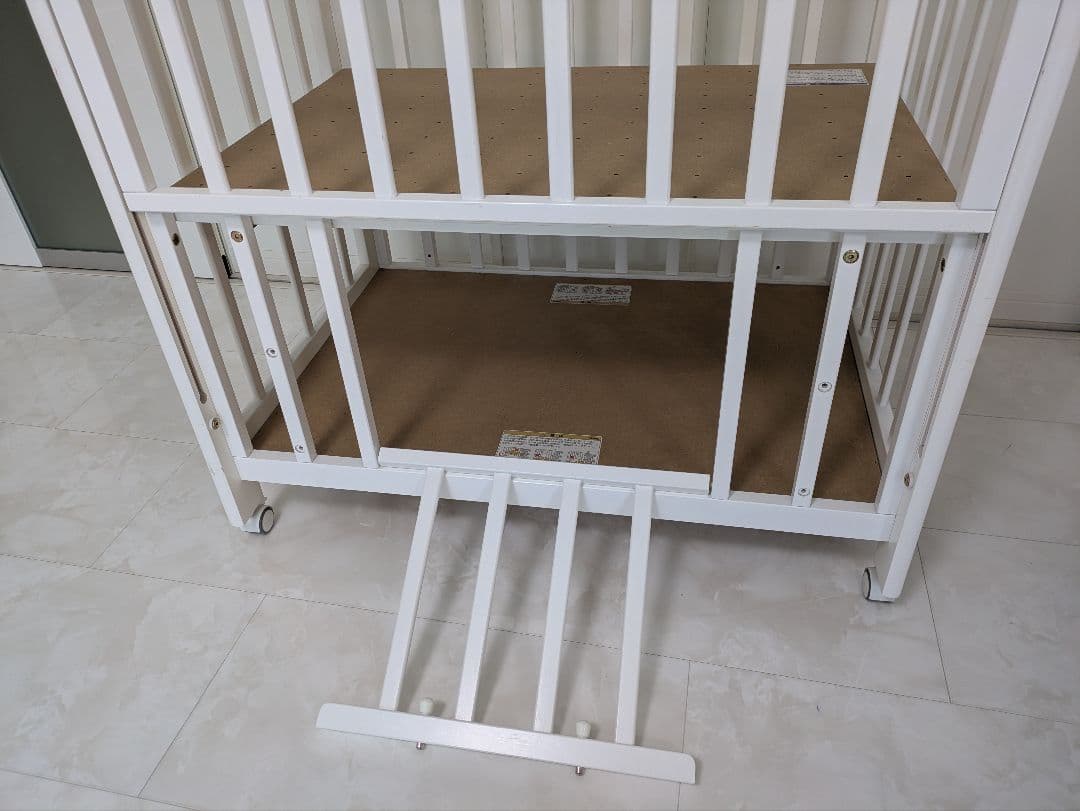 木製ベビーベッド KATOJI 白 ホワイト